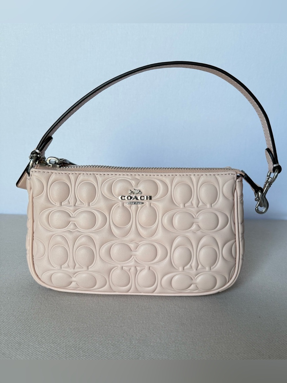 NWT Coach Nolita 19 Signature Silver/Blush Style Upgrade with a Chain Extender - Picture 10 of 11